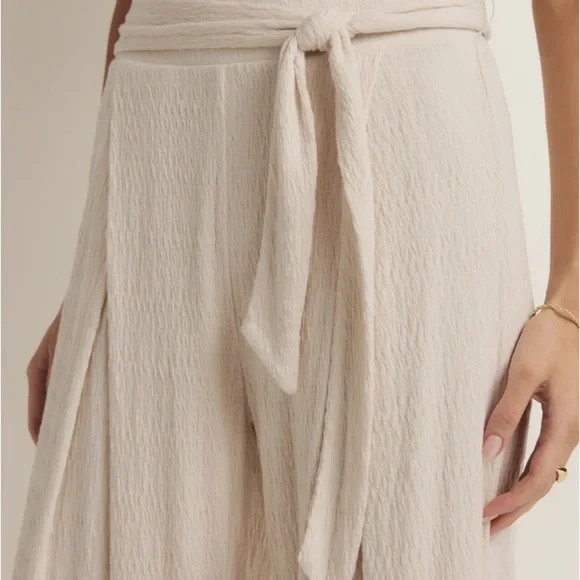 Z Supply Isla Pucker Knit Pant Whispering White - XS - Picture 3 of 7